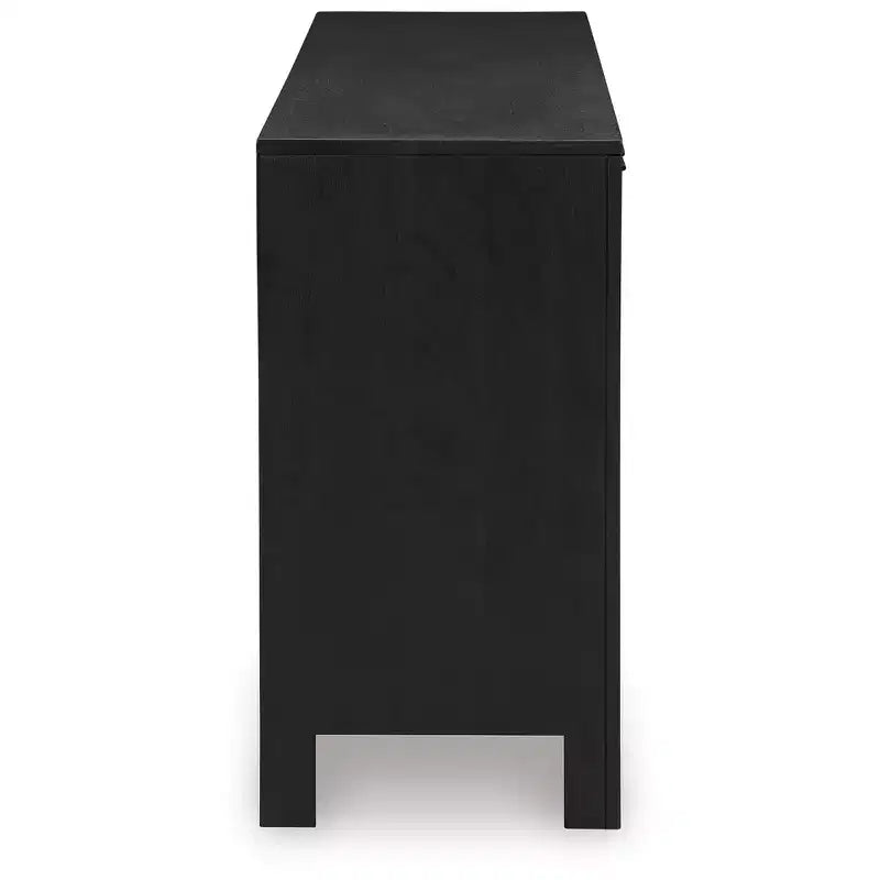 Signature Design by Ashley Cliffiings - Mobiletto credenza a 4 ante con 2 ripiani, colore nero