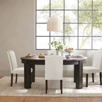 JIONJOY Linen Upholstered Dining Chair Set of 6