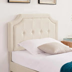 Base letto imbottita moderna con testiera regolabile – Beige / Blu / Grigio, singola / a una piazza e mezza / matrimoniale, per 1-2 persone
