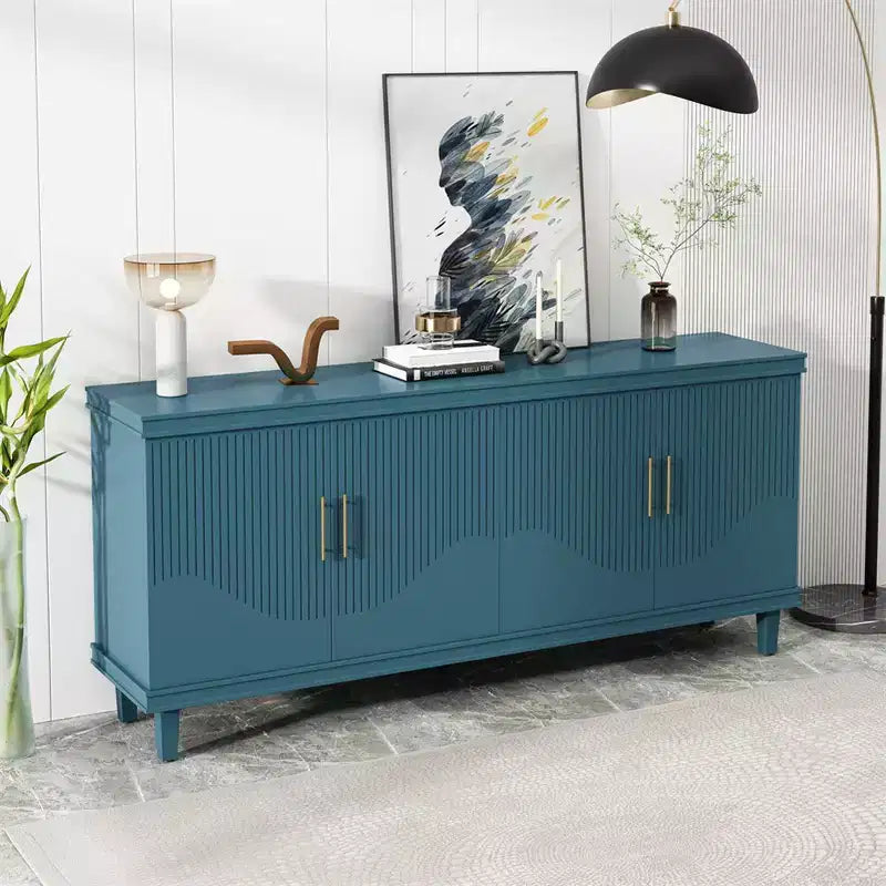 Mobiletto a 4 ante da 70.07'', Credenza da Buffet, Mobiletto Contenitore Moderno da Buffet, Mobiletto Contenitore con Capacità di Carico di 330 libbre per Soggiorno, Cucina, Camera da Letto, Corridoio