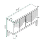 Mobiletto a 4 ante da 70.07'', Credenza da Buffet, Mobiletto Contenitore Moderno da Buffet, Mobiletto Contenitore con Capacità di Carico di 330 libbre per Soggiorno, Cucina, Camera da Letto, Corridoio
