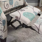 Christopher Knight Home Wescott Reclinabile Contemporaneo con Schienale Alto in Tessuto, Fantasia Floreale Beige Chiaro e Blu