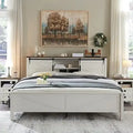 Struttura letto king size in stile rustico con testiera a libreria e stazione di ricarica – 5 colori, 2 posti letto