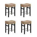 Nathan James Set of 4 Harvey Seagrass Counter Height Barstools