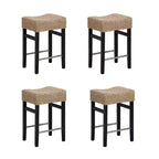 Nathan James Set of 4 Harvey Seagrass Counter Height Barstools