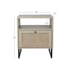 Nathan James Set di 2 comodini Mina in rattan
