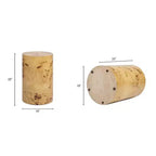 Tavolino d'appoggio Jennifer Taylor Home Nebula 22 Accent Pillar, Legno di radica marrone naturale caldo