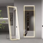 JIONJOY LED Light Rectangular Frameless Full Length Mirror with 3 Colors
