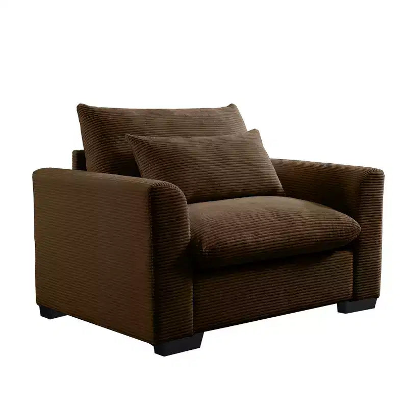 Poltrona a pozzetto Christopher Knight Home in velluto a coste 33,8 con cuscino lombare
