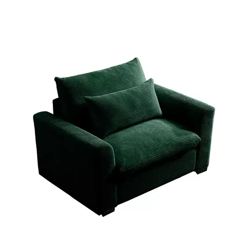 Poltrona a pozzetto Christopher Knight Home in velluto a coste 33,8 con cuscino lombare