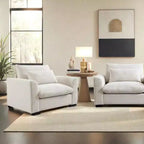 Poltrona a pozzetto Christopher Knight Home in velluto a coste 33,8 con cuscino lombare