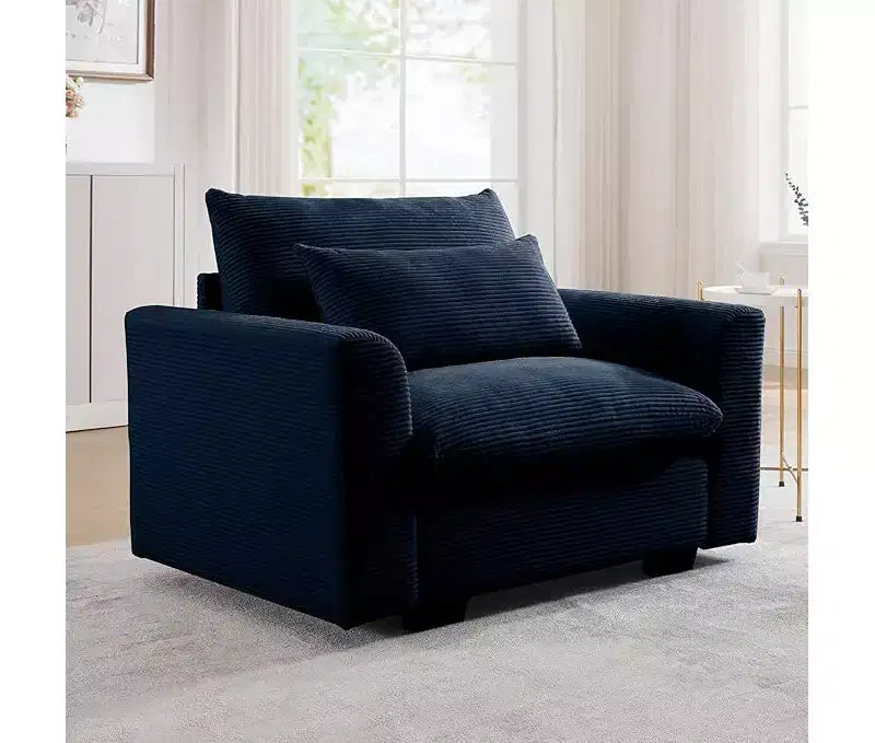 Poltrona a pozzetto Christopher Knight Home in velluto a coste 33,8 con cuscino lombare