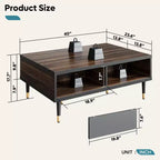 Bestier 80 Supporto TV Moderno di Metà Secolo Mobile Porta TV per Televisori fino a 85 Pollici, Console TV Lunga 2-in-1, Tavolino Quadrato con Anta Scorrevole