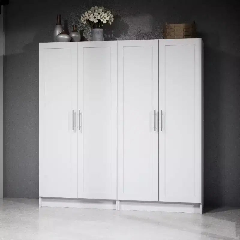 Mobiletto d'accento Prepac Elite a 3 ripiani con ante a pannello