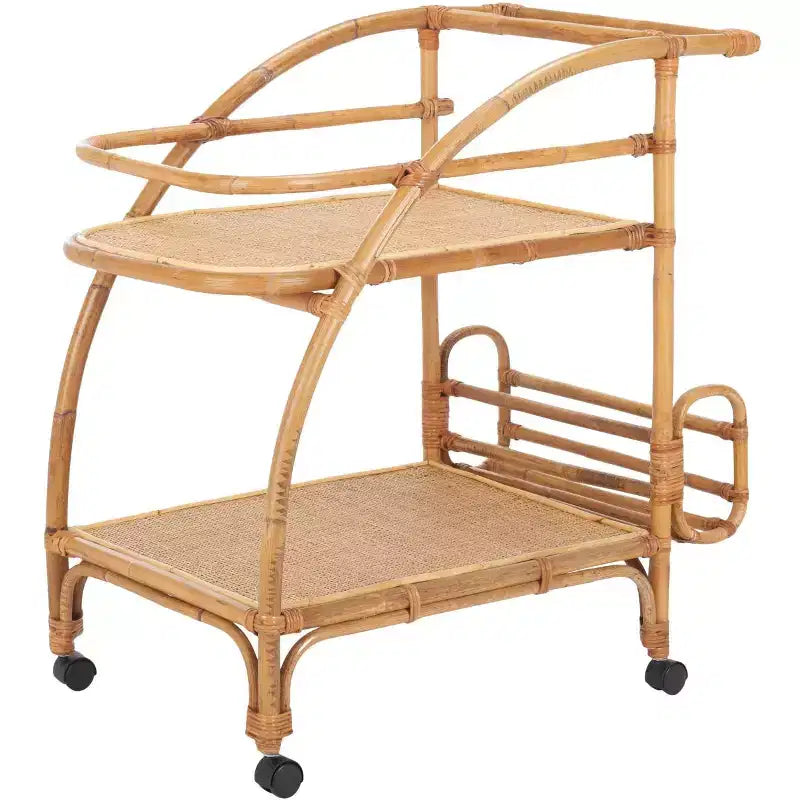 Carrello da Bar a 2 Ripiani Treise - BCT6501A - Naturale - Safavieh
