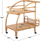 Carrello da Bar a 2 Ripiani Treise - BCT6501A - Naturale - Safavieh