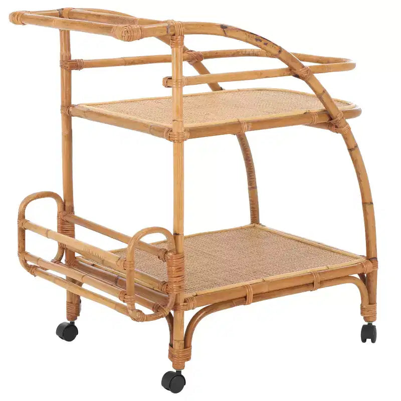 Carrello da Bar a 2 Ripiani Treise - BCT6501A - Naturale - Safavieh