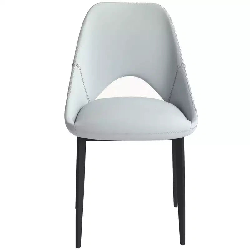 LeisureMod Amalfi Collection Sedie da Pranzo Imbottite Set da 2 Design Curvo con Schienale Aperto e Gambe in Ferro Verniciato a Polvere per Cucina e Sala da Pranzo