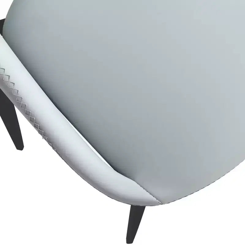 LeisureMod Amalfi Collection Sedie da Pranzo Imbottite Set da 2 Design Curvo con Schienale Aperto e Gambe in Ferro Verniciato a Polvere per Cucina e Sala da Pranzo