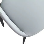 LeisureMod Amalfi Collection Sedie da Pranzo Imbottite Set da 2 Design Curvo con Schienale Aperto e Gambe in Ferro Verniciato a Polvere per Cucina e Sala da Pranzo