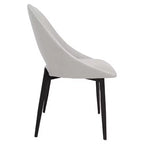 LeisureMod Amalfi Collection Sedie da Pranzo Imbottite Set da 2 Design Curvo con Schienale Aperto e Gambe in Ferro Verniciato a Polvere per Cucina e Sala da Pranzo