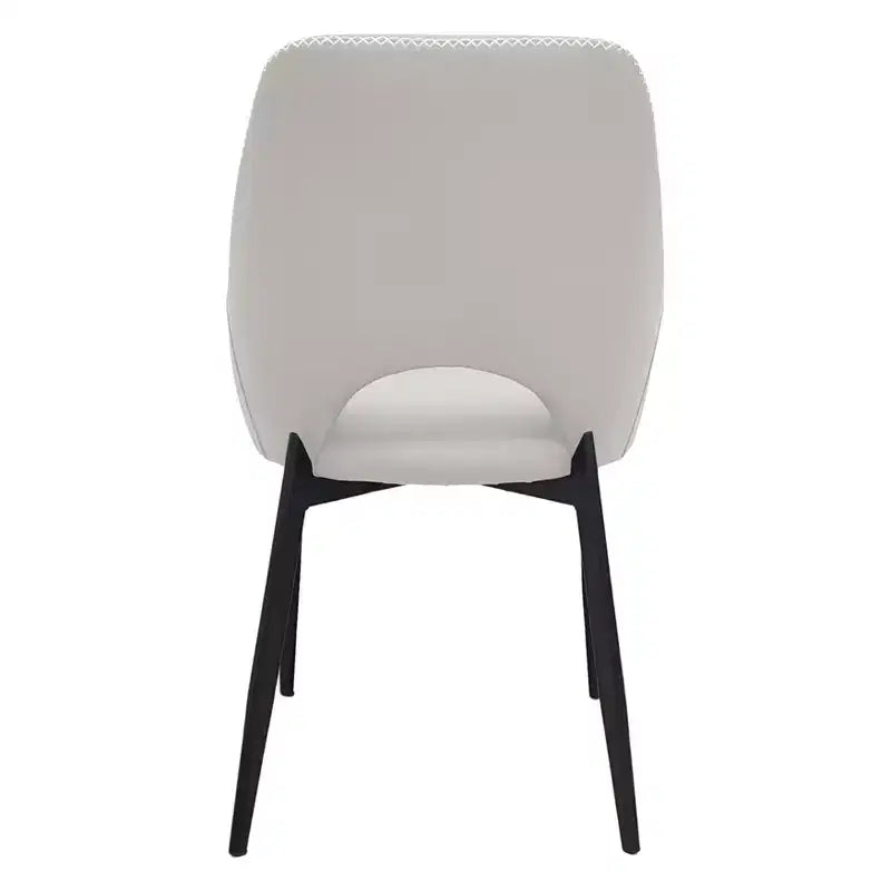 LeisureMod Amalfi Collection Sedie da Pranzo Imbottite Set da 2 Design Curvo con Schienale Aperto e Gambe in Ferro Verniciato a Polvere per Cucina e Sala da Pranzo