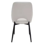 LeisureMod Amalfi Collection Sedie da Pranzo Imbottite Set da 2 Design Curvo con Schienale Aperto e Gambe in Ferro Verniciato a Polvere per Cucina e Sala da Pranzo