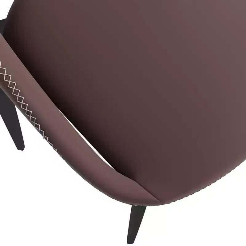 LeisureMod Amalfi Collection Sedie da Pranzo Imbottite Set da 2 Design Curvo con Schienale Aperto e Gambe in Ferro Verniciato a Polvere per Cucina e Sala da Pranzo