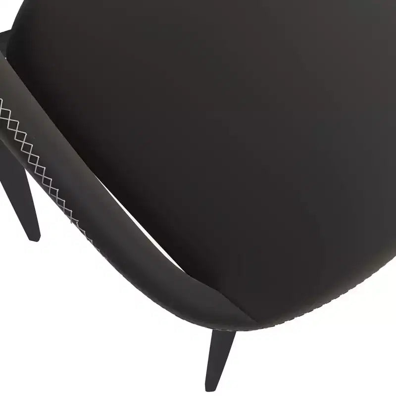 LeisureMod Amalfi Collection Sedie da Pranzo Imbottite Set da 2 Design Curvo con Schienale Aperto e Gambe in Ferro Verniciato a Polvere per Cucina e Sala da Pranzo