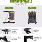 Carrello per Sedie Pieghevoli con Ruote Porta Sedie Pieghevoli per Conservare Sedie o Tavoli Capacità 180/360 kg Carrello Porta Sedie