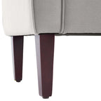 Panca Contenitore Trapuntata Flip-Top da 50,4 Pollici con Braccioli Arrotondati e Gambe in Legno Massello – Verde / Grigio / Beige / Blu / Marrone / Grigio Chiaro / Kaki, Posti a Sedere per 3 Persone