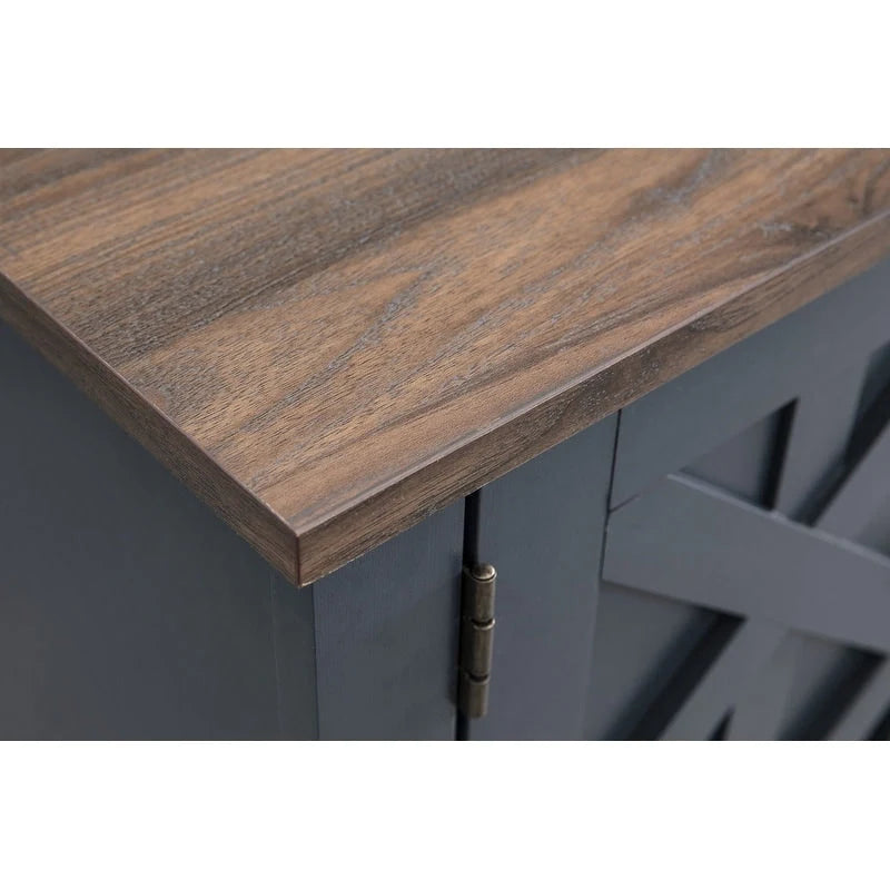 Tavolino Industriale Stretto a 3 Ripiani – Marrone / Grigio / Rovere / Giallo