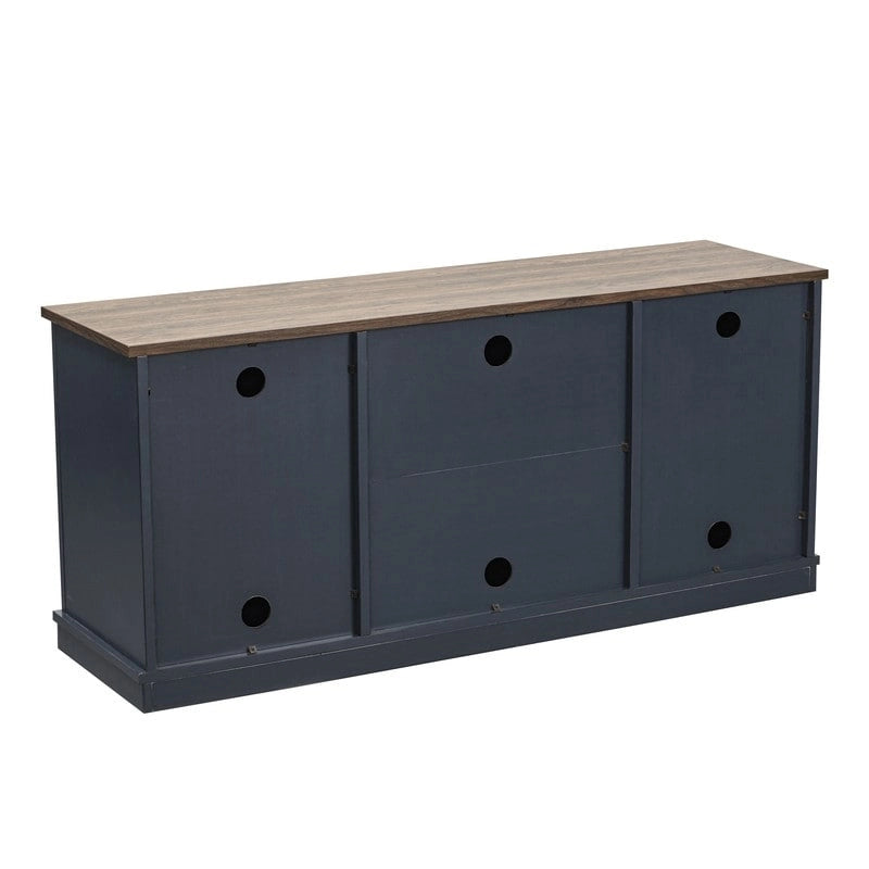 Tavolino Industriale Stretto a 3 Ripiani – Marrone / Grigio / Rovere / Giallo