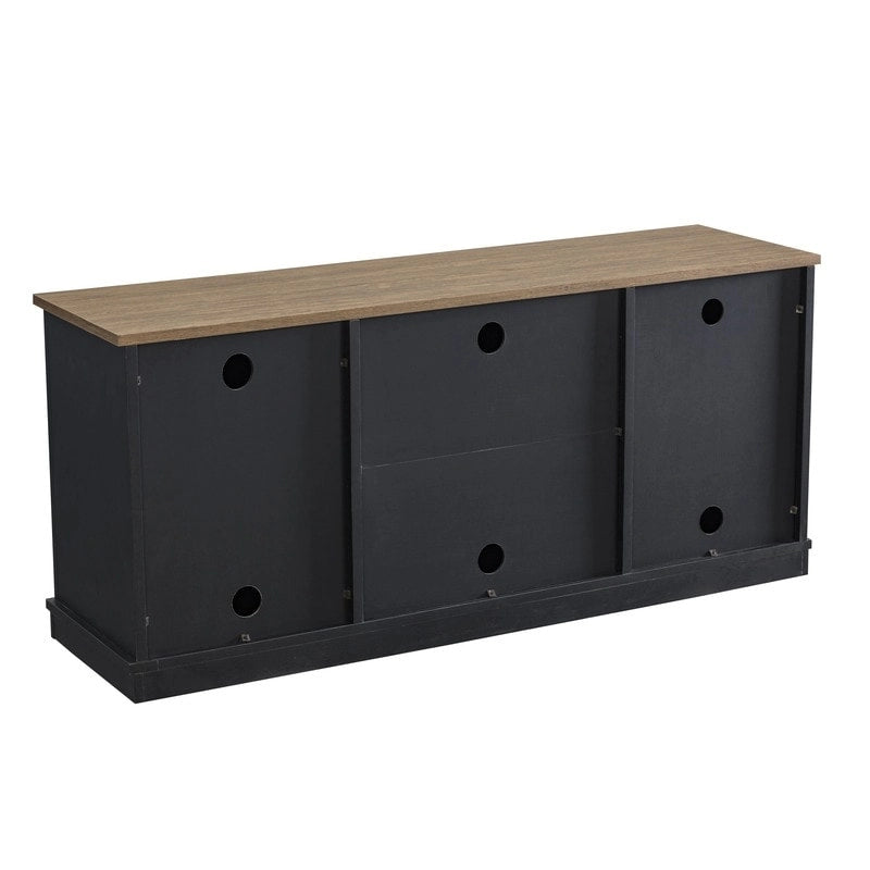 Tavolino Industriale Stretto a 3 Ripiani – Marrone / Grigio / Rovere / Giallo