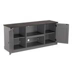Tavolino Industriale Stretto a 3 Ripiani – Marrone / Grigio / Rovere / Giallo