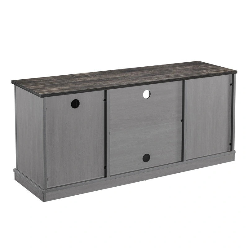 Tavolino Industriale Stretto a 3 Ripiani – Marrone / Grigio / Rovere / Giallo