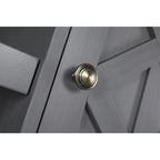Tavolino Industriale Stretto a 3 Ripiani – Marrone / Grigio / Rovere / Giallo