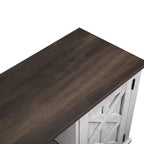Tavolino Industriale Stretto a 3 Ripiani – Marrone / Grigio / Rovere / Giallo