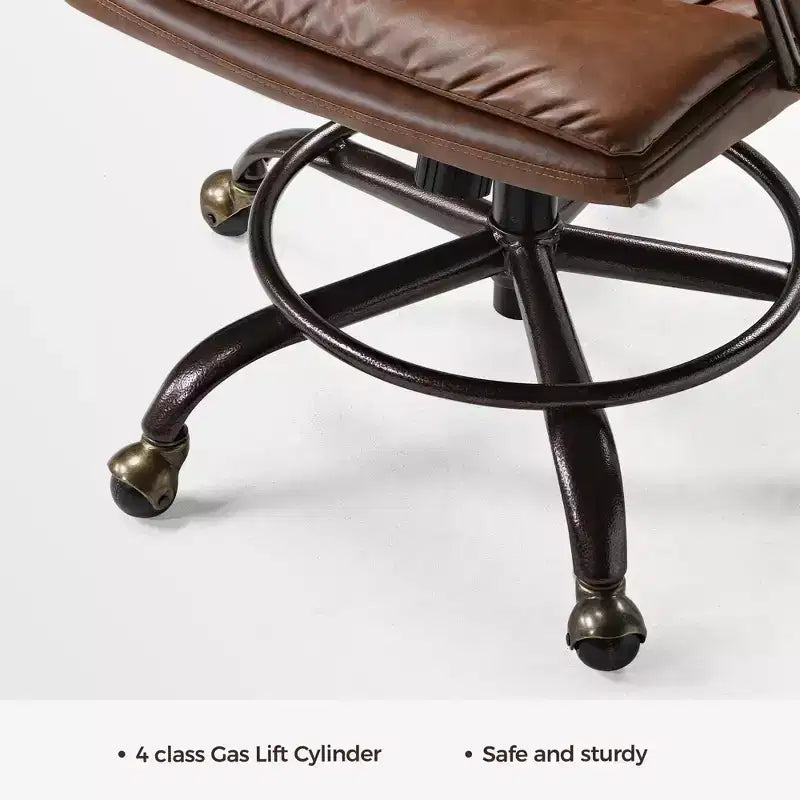 EUREKA ERGONOMIC Regal, Sedia da ufficio in pelle PU, 21,85 P x 24,41 L x 36,61-39,96 A
