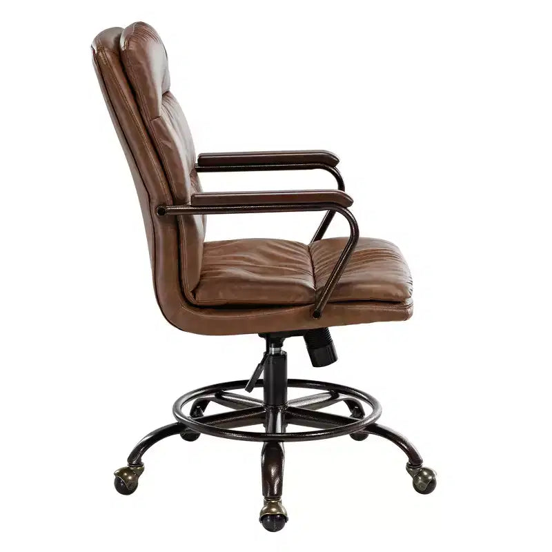 EUREKA ERGONOMIC Regal, Sedia da ufficio in pelle PU, 21,85 P x 24,41 L x 36,61-39,96 A