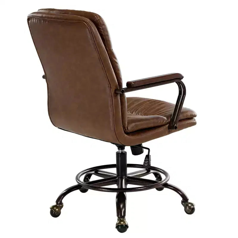 EUREKA ERGONOMIC Regal, Sedia da ufficio in pelle PU, 21,85 P x 24,41 L x 36,61-39,96 A