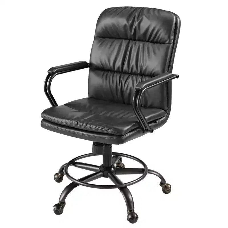 EUREKA ERGONOMIC Regal, Sedia da ufficio in pelle PU, 21,85 P x 24,41 L x 36,61-39,96 A