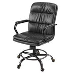 EUREKA ERGONOMIC Regal, Sedia da ufficio in pelle PU, 21,85 P x 24,41 L x 36,61-39,96 A