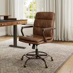 EUREKA ERGONOMIC Regal, Sedia da ufficio in pelle PU, 21,85 P x 24,41 L x 36,61-39,96 A