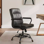 EUREKA ERGONOMIC Regal, Sedia da ufficio in pelle PU, 21,85 P x 24,41 L x 36,61-39,96 A