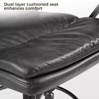 EUREKA ERGONOMIC Regal, Sedia da ufficio in pelle PU, 21,85 P x 24,41 L x 36,61-39,96 A