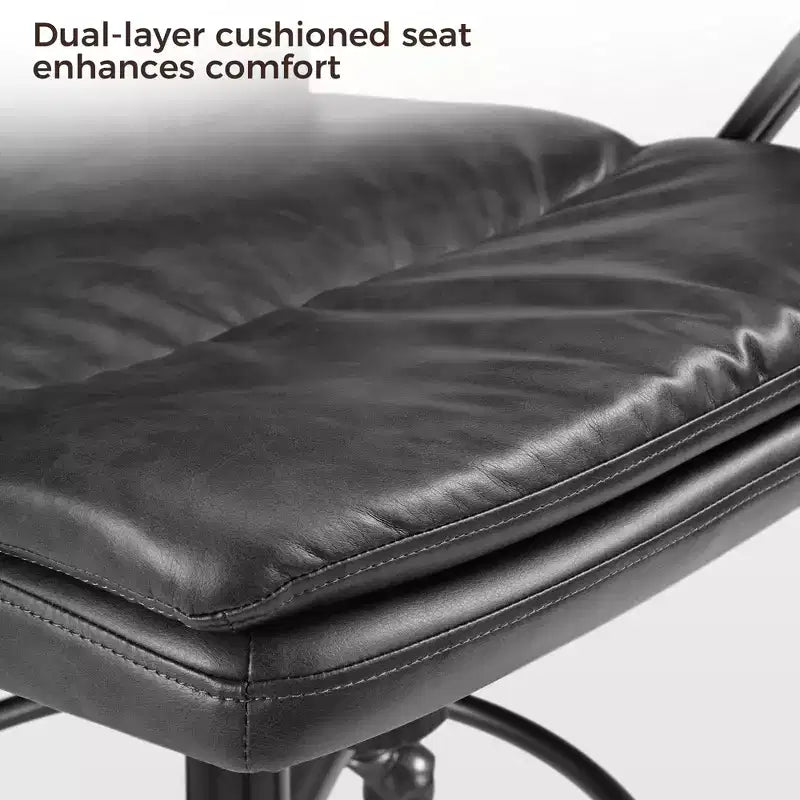 EUREKA ERGONOMIC Regal, Sedia da ufficio in pelle PU, 21,85 P x 24,41 L x 36,61-39,96 A