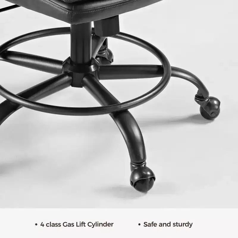 EUREKA ERGONOMIC Regal, Sedia da ufficio in pelle PU, 21,85 P x 24,41 L x 36,61-39,96 A
