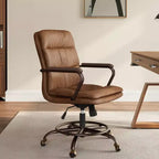 EUREKA ERGONOMIC Regal, Sedia da ufficio in pelle PU, 21,85 P x 24,41 L x 36,61-39,96 A