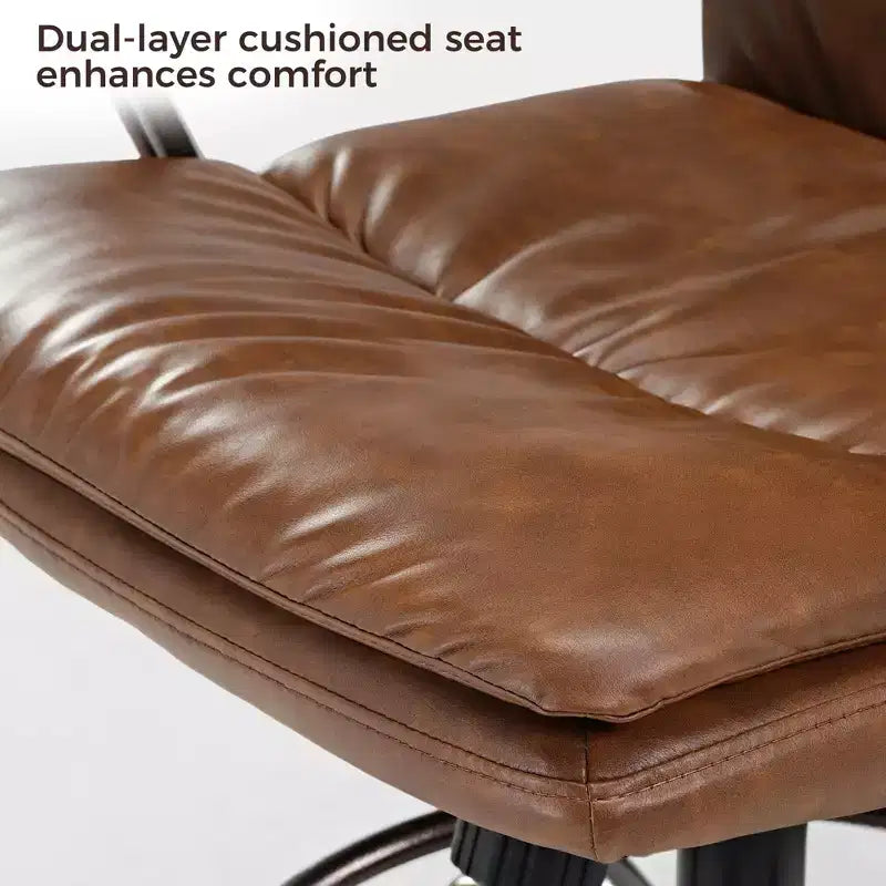 EUREKA ERGONOMIC Regal, Sedia da ufficio in pelle PU, 21,85 P x 24,41 L x 36,61-39,96 A